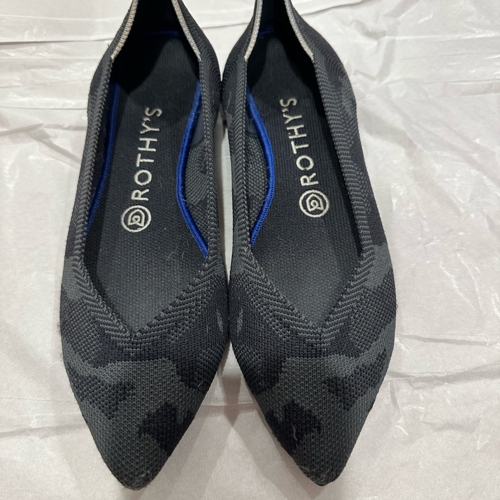 Rothy's Charcoal and Black Women's Flats